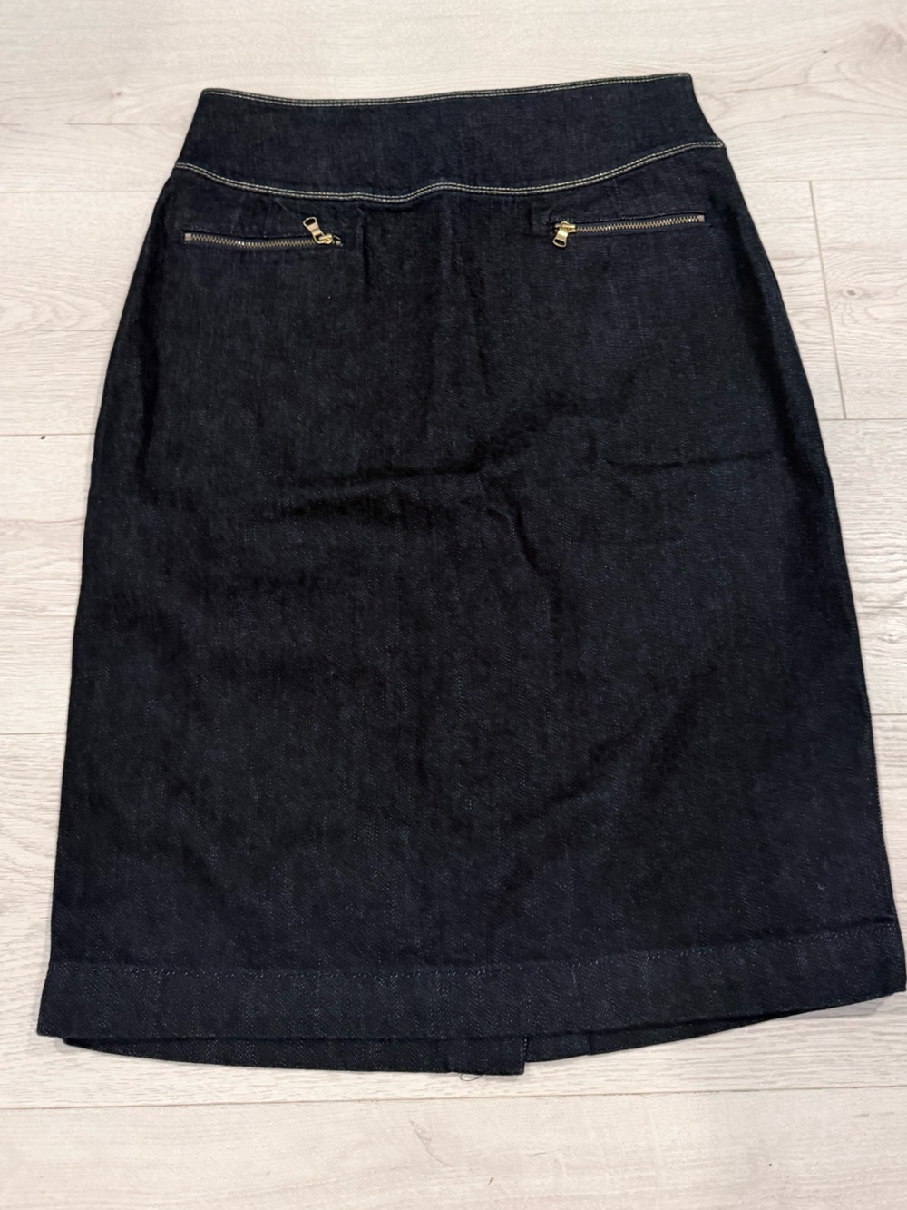 Ralph Lauren Classic Black Denim Pencil Skirt